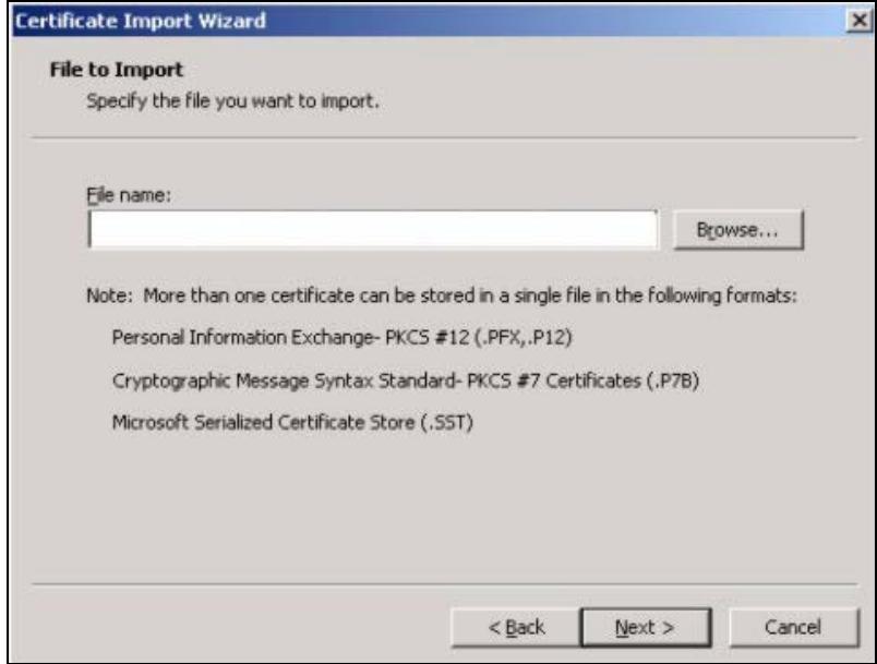 ZYXEL ZYWALL USG 1000 - Installing Your Personal Certificate(s) - 2
