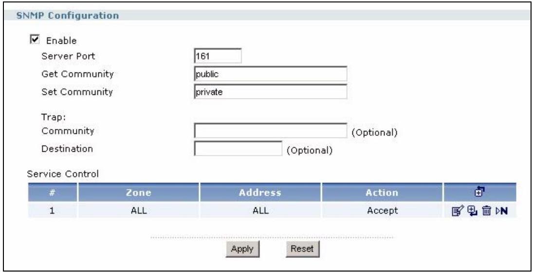 ZYXEL ZYWALL USG 1000 - Configuring SNMP - 1