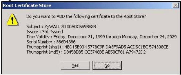 ZYXEL ZYWALL USG 2000 - Importing the ZyWALL's Certificate into Internet Explorer - 6