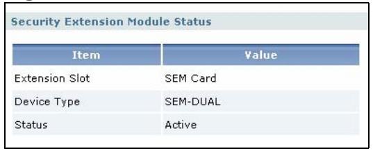 ZYXEL ZYWALL USG 2000 - The SEM Status Detail Screen - 1