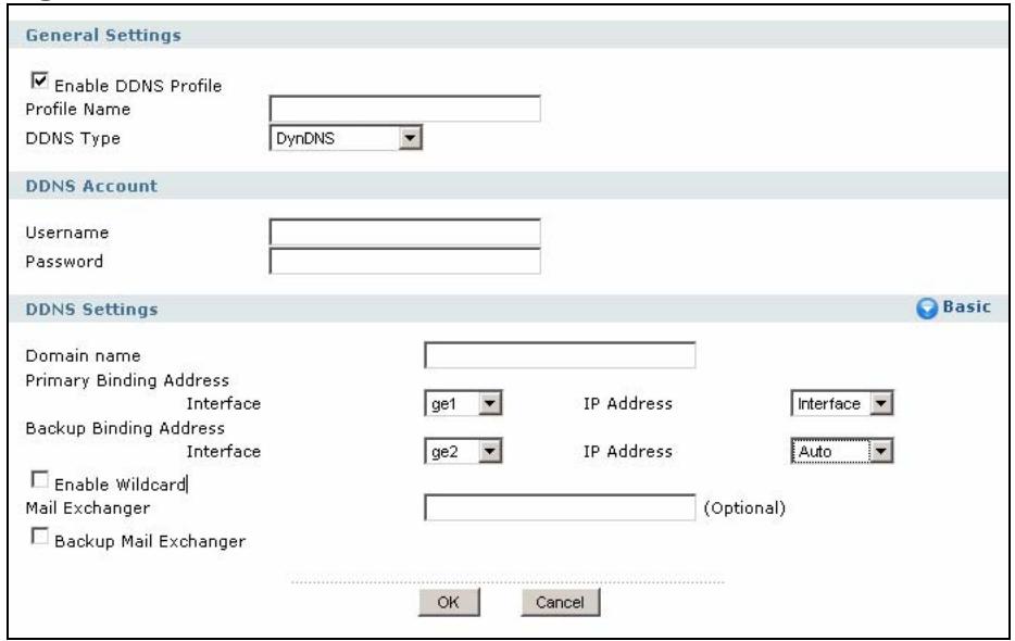 ZYXEL ZYWALL USG 2000 - The Dynamic DNS Add/Edit Screen - 1