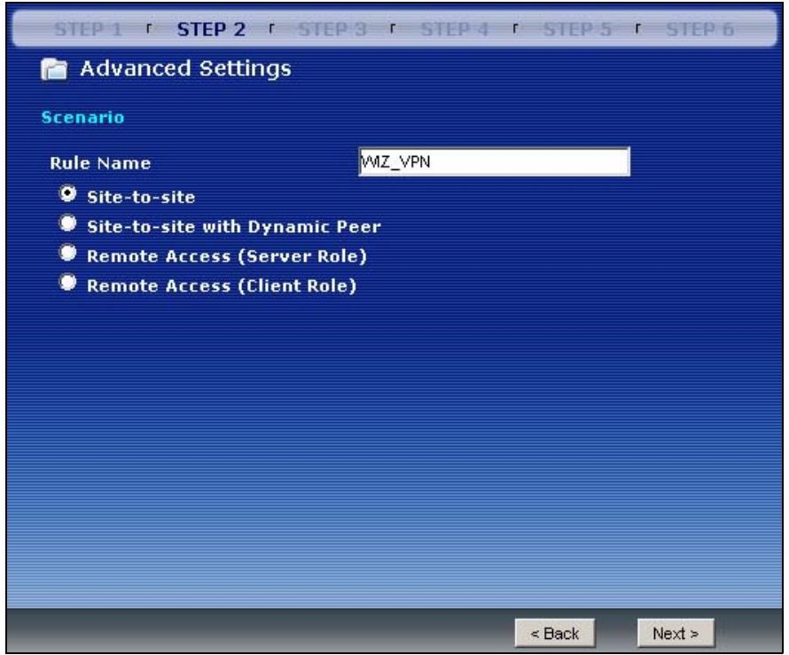 ZYXEL ZYWALL USG 2000 - VPN Advanced Wizard - 1