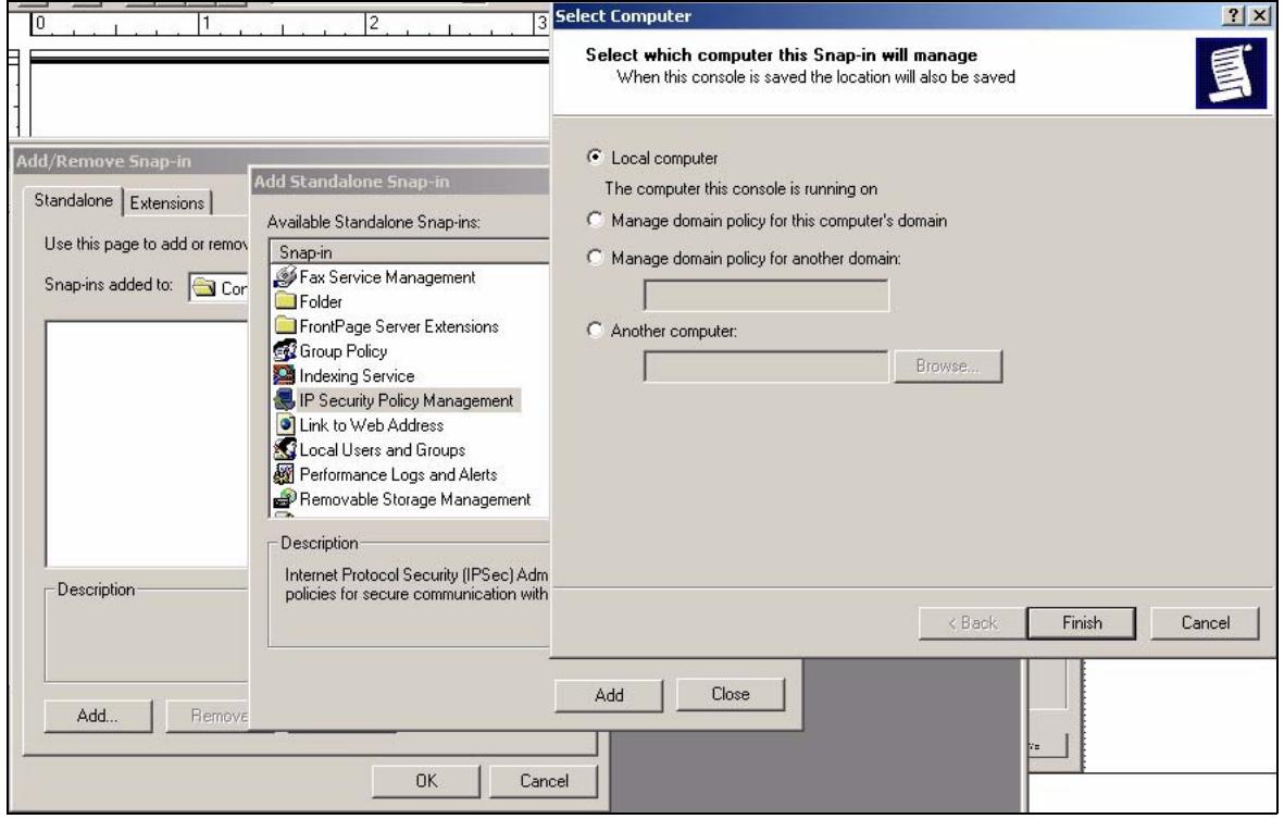ZYXEL ZYWALL USG 2000 - Configure the Windows 2000 IPSec Policy - 3