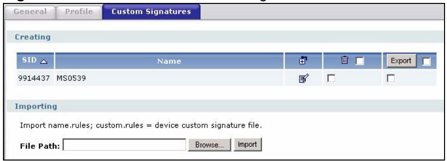 ZYXEL ZYWALL USG 2000 - Configuring Custom Signatures - 1
