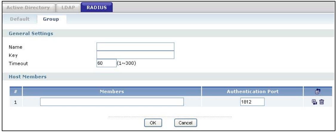 ZYXEL ZYWALL USG 2000 - Adding a RADIUS Server Member - 1
