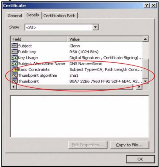 ZYXEL ZYWALL USG 2000 - Verifying a Certificate - 2
