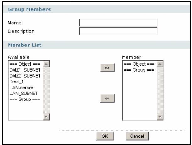 ZYXEL ZYWALL USG 2000 - Address Group Add/Edit Screen - 1