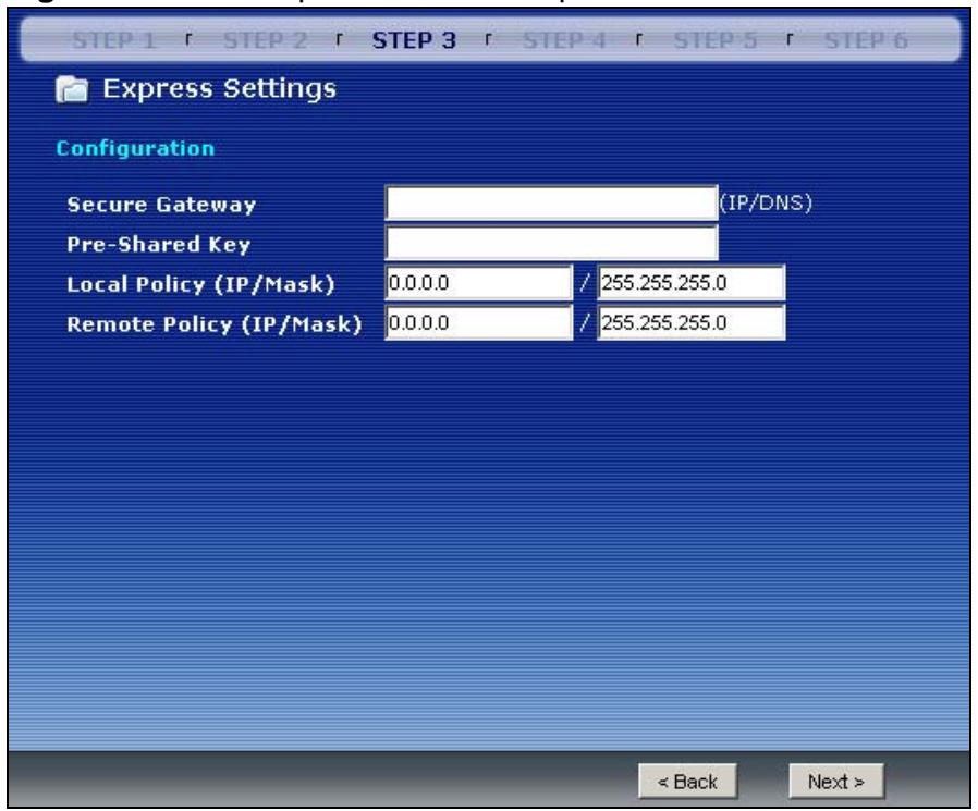 ZYXEL ZYWALL USG 2000 - VPN Express Wizard - Scenario - 1