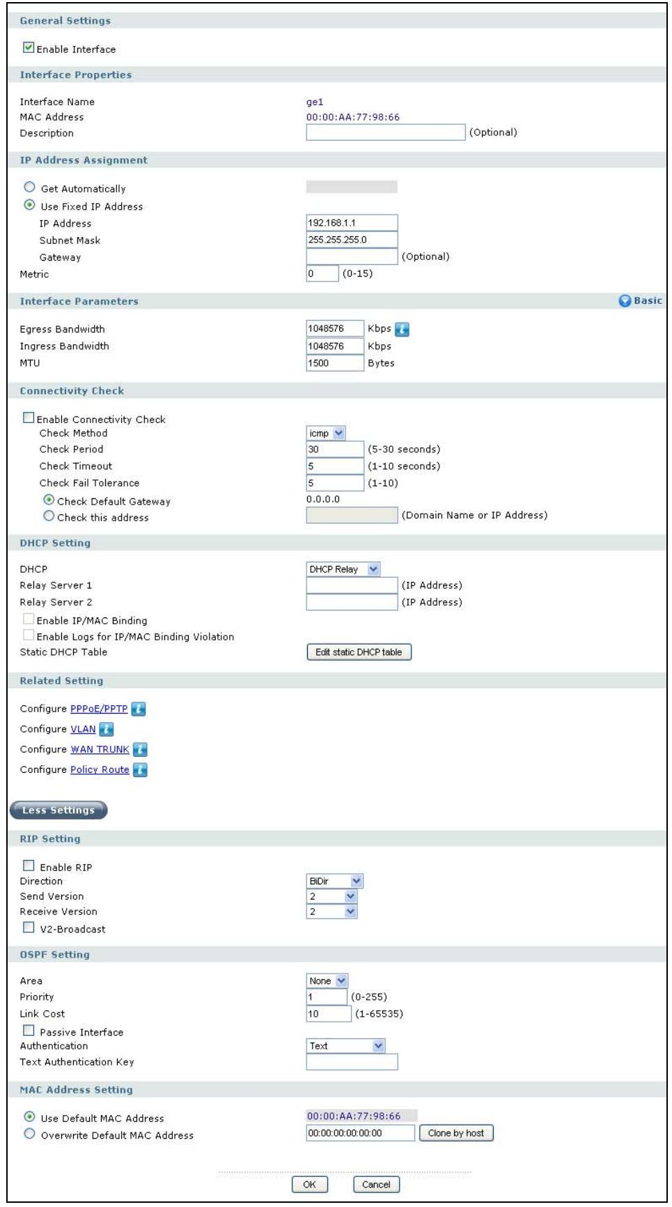 ZYXEL ZYWALL USG 2000 - Ethernet Edit - 1