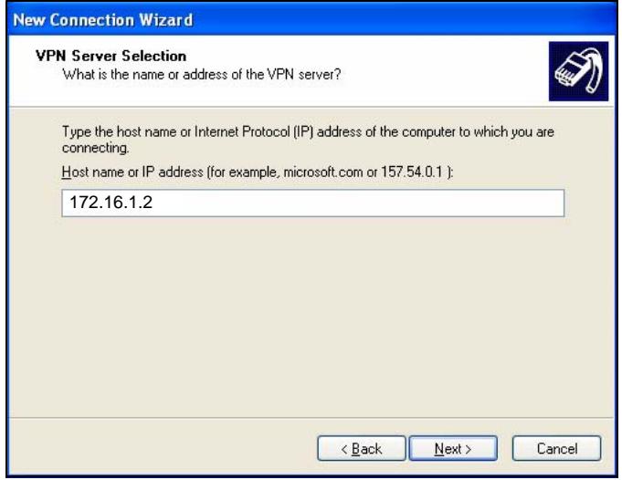 ZYXEL ZYWALL USG 2000 - Configuring L2TP in Windows XP - 5