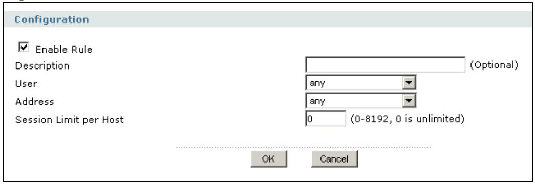 ZYXEL ZYWALL USG 2000 - The Session Limit Edit Screen - 1
