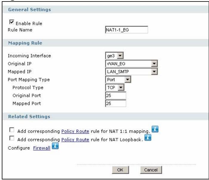 ZYXEL ZYWALL USG 2000 - NAT 1:1 Virtual Server - 2