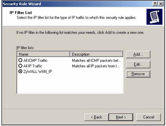 ZYXEL ZYWALL USG 2000 - Select All network connections and click Next. - 7