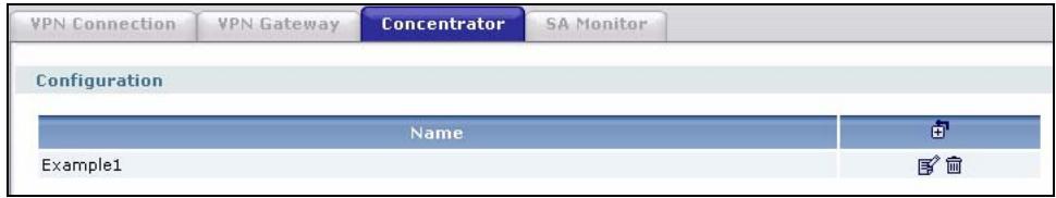ZYXEL ZYWALL USG 2000 - The VPN Concentrator Screen - 2