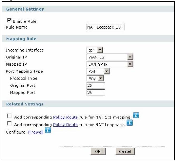 ZYXEL ZYWALL USG 2000 - NAT Loopback Virtual Server - 2