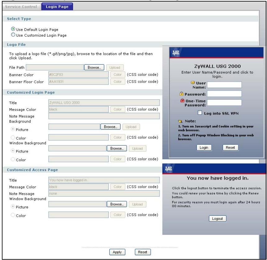 ZYXEL ZYWALL USG 2000 - Customizing the WWW Login Page - 1