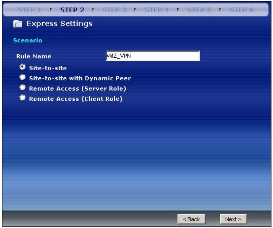 ZYXEL ZYWALL USG 2000 - VPN Express Wizard - 1