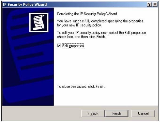 ZYXEL ZYWALL USG 2000 - Configure the Windows 2000 IPSec Policy - 7
