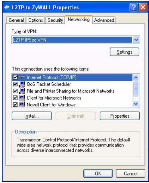 ZYXEL ZYWALL USG 2000 - Configuring L2TP in Windows XP - 11