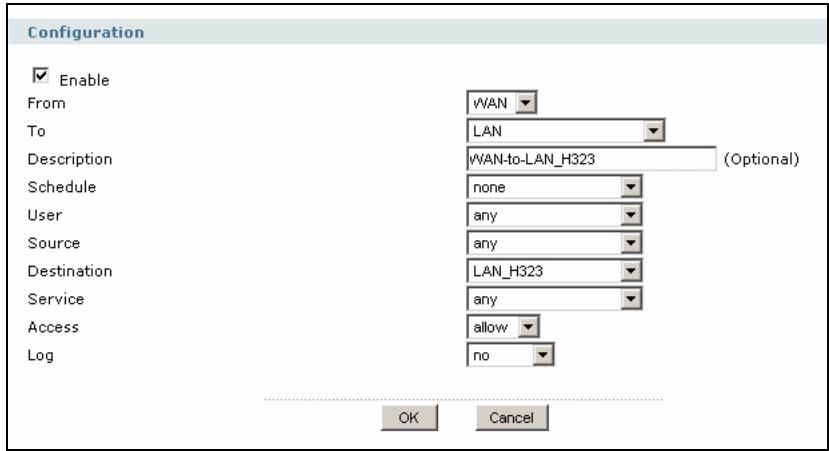 ZYXEL ZYWALL USG 2000 - Priority From To Schedule User Source Destination Service Access Log - 1
