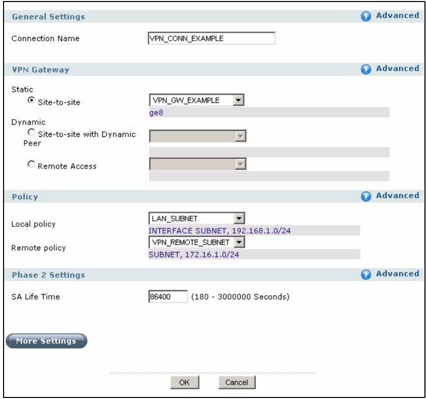 ZYXEL ZYWALL USG 2000 - Set Up the VPN Connection - 2