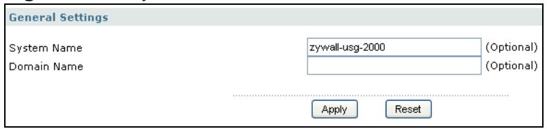 ZYXEL ZYWALL USG 2000 - Host Name - 1