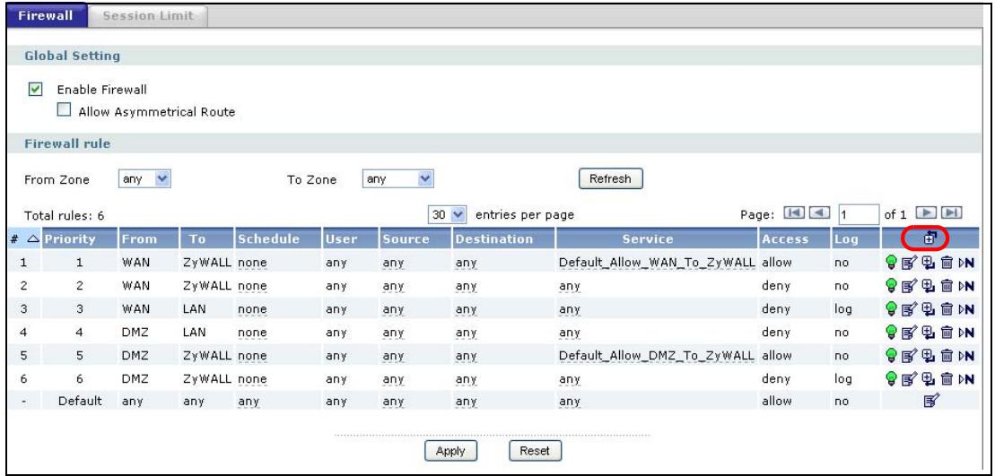 ZYXEL ZYWALL USG 2000 - Firewall Rule Configuration Example - 1
