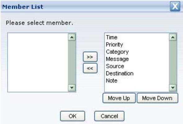 ZYXEL ZYWALL USG 2000 - View Log Screen - 2