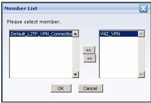 ZYXEL ZYWALL USG 2000 - The VPN Concentrator Add/Edit Screen - 2