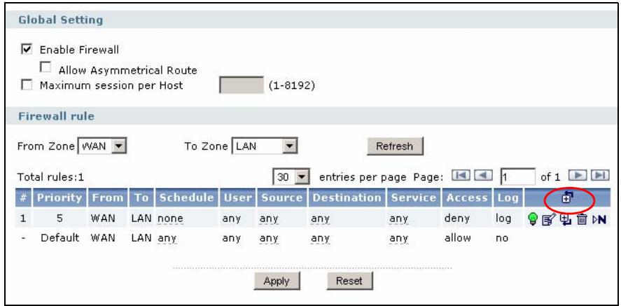 ZYXEL ZYWALL USG 2000 - Set Up a Firewall Rule For H.323 - 1
