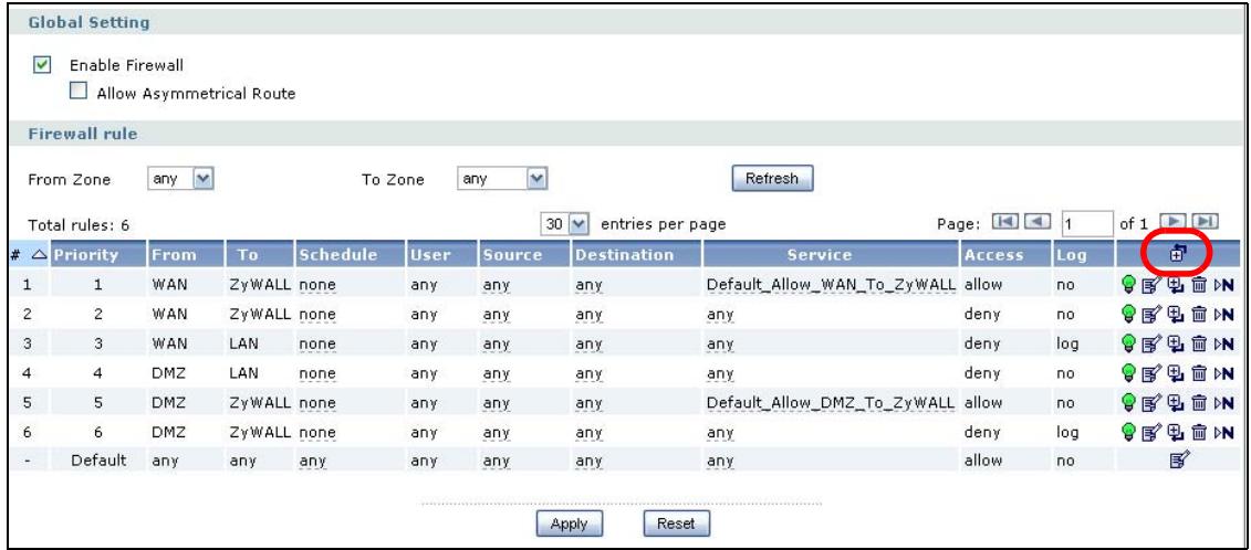 ZYXEL ZYWALL USG 2000 - Set Up Firewall Rules - 1