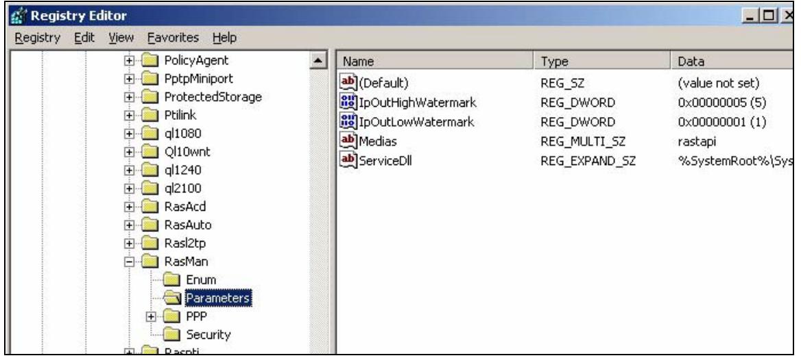 ZYXEL ZYWALL USG 2000 - Editing the Windows 2000 Registry - 2