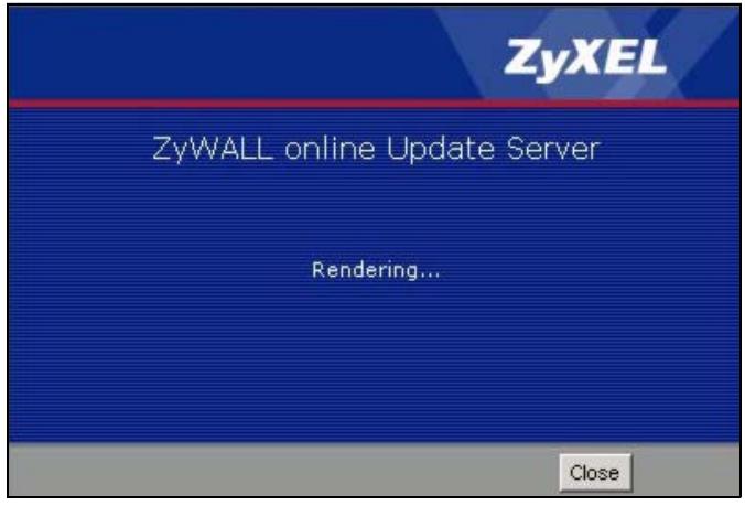 ZYXEL ZYWALL USG 2000 - The System Protect Update Screen - 2