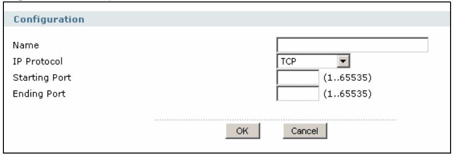 ZYXEL ZYWALL USG 2000 - The Service Add/Edit Screen - 1