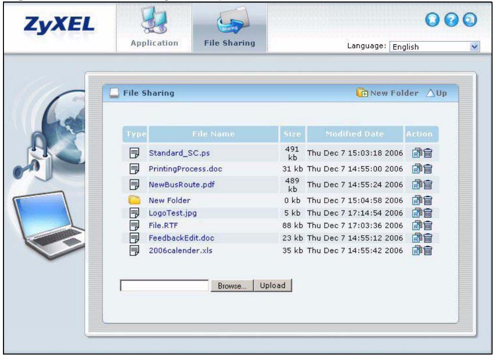ZYXEL ZYWALL USG 2000 - Uploading a File - 1