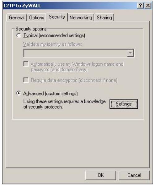 ZYXEL ZYWALL USG 2000 - Configuring L2TP in Windows XP - 7