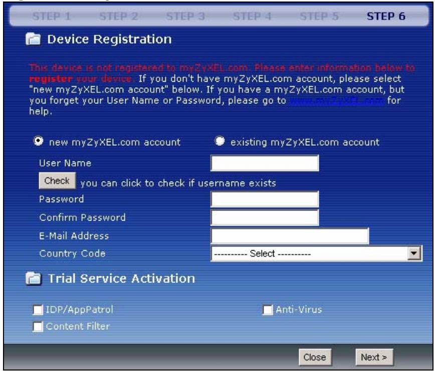 ZYXEL ZYWALL USG 2000 - Device Registration - 1