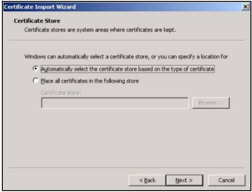 ZYXEL ZYWALL USG 2000 - Importing the ZyWALL's Certificate into Internet Explorer - 4