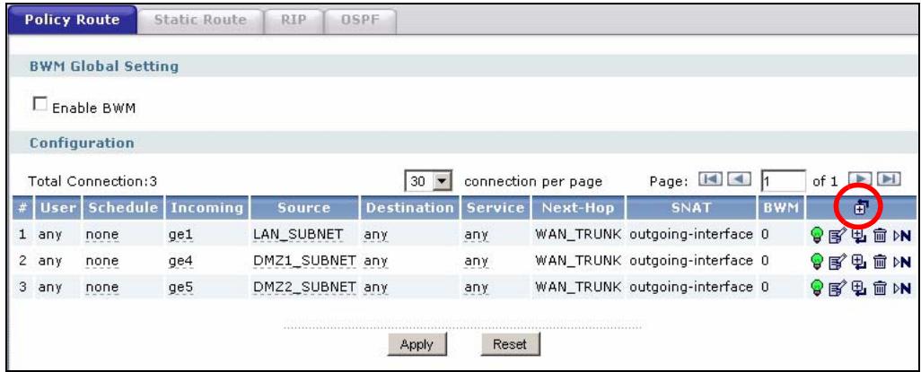 ZYXEL ZYWALL USG 2000 - Set Up the Policy Route for the VPN Tunnel - 1