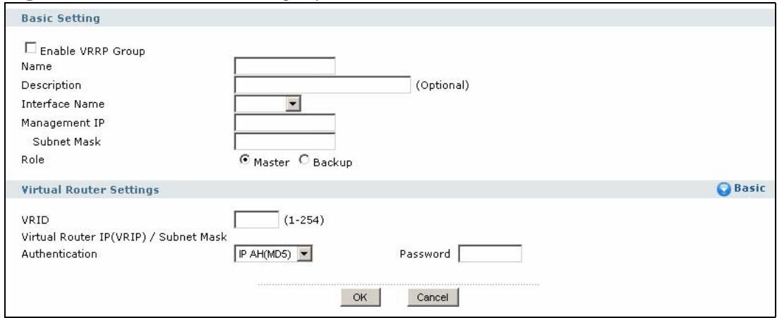 ZYXEL ZYWALL USG 2000 - The Legacy Mode Add/Edit Screen - 1