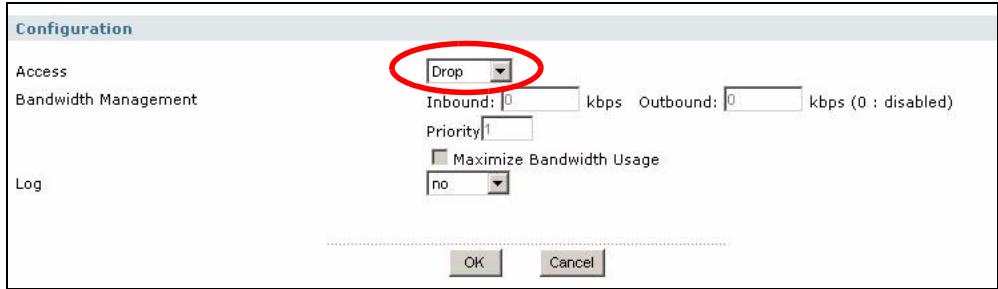 ZYXEL ZYWALL USG 2000 - Port Schedule User From To Source Destination Access BWM In/Out/Pri Log - 1