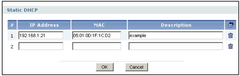 ZYXEL ZYWALL USG 2000 - The Static DHCP Screen - 1