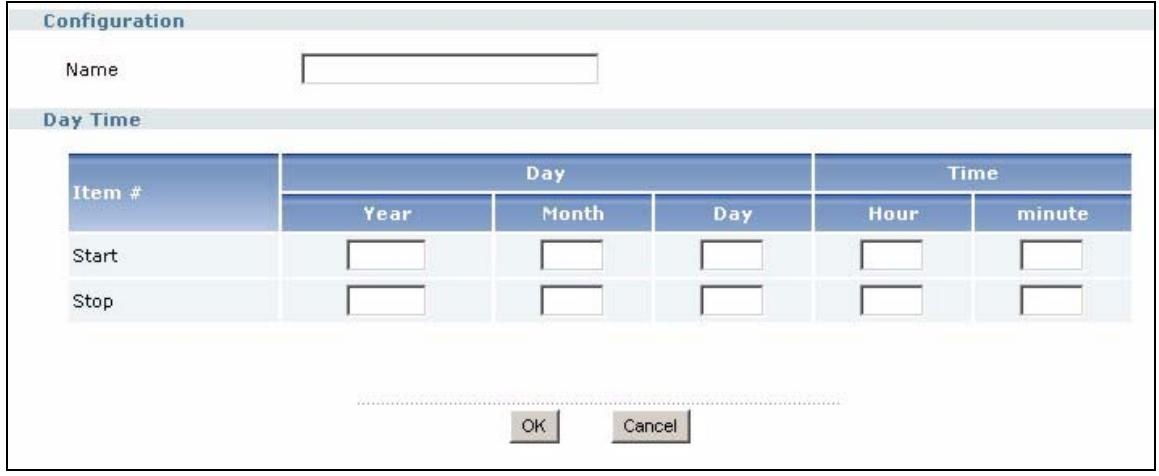 ZYXEL ZYWALL USG 2000 - The One-Time Schedule Add/Edit Screen - 1
