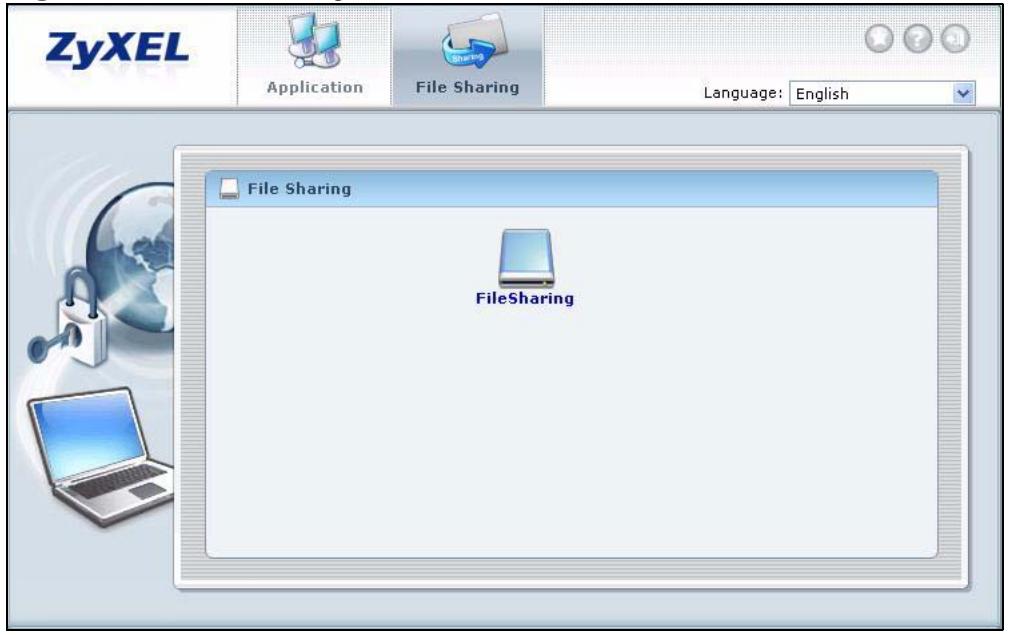 ZYXEL ZYWALL USG 2000 - The Main File Sharing Screen - 1