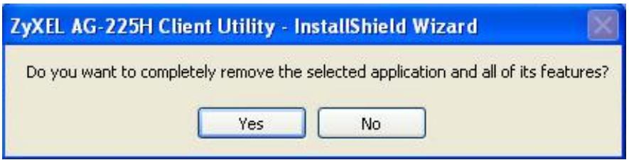 ZYXEL AG-225H - Uninstalling the ZyXEL Utility - 1