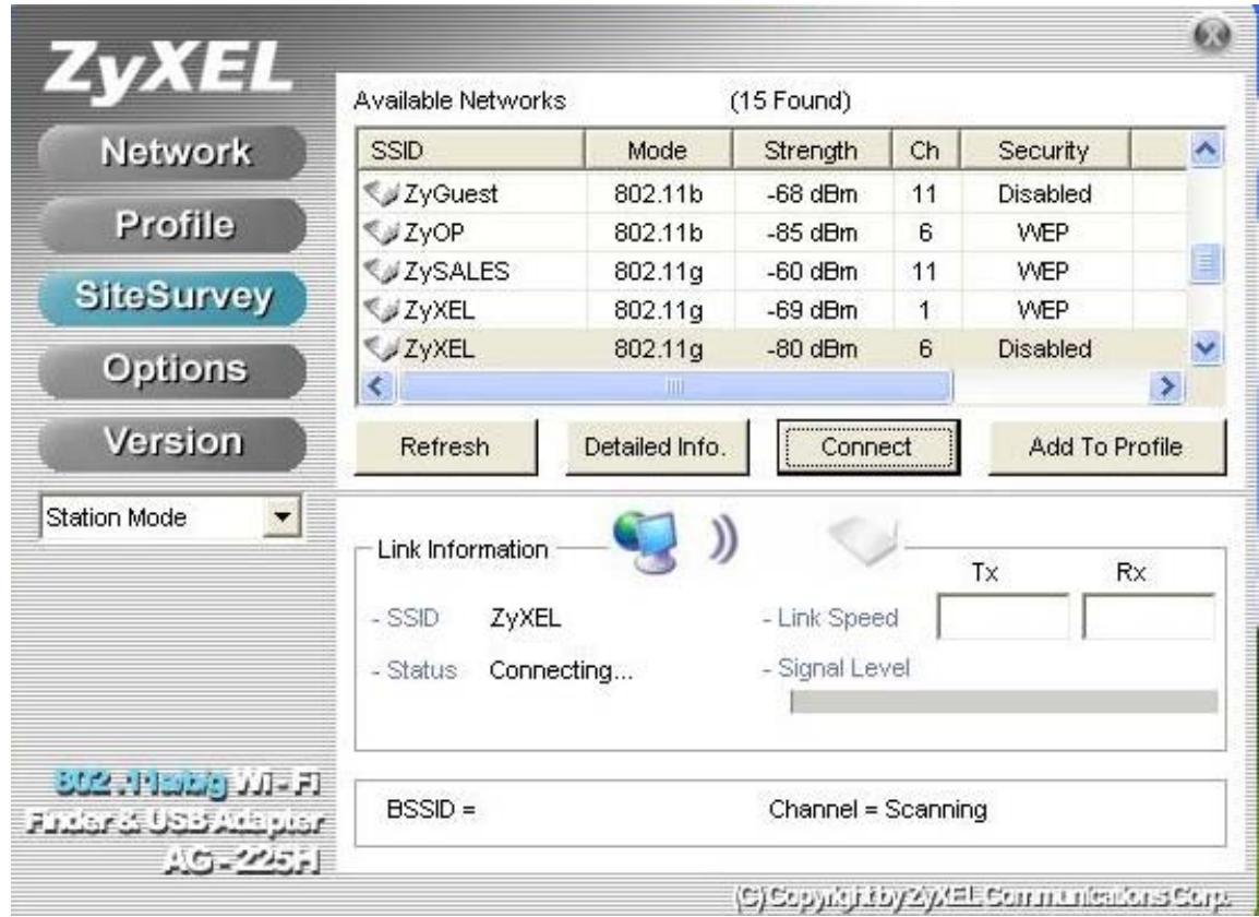 ZYXEL AG-225H - Site Survey - 1