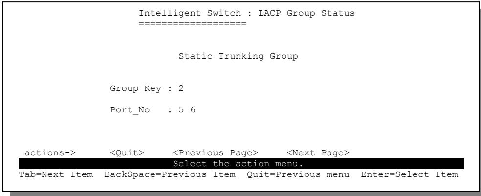 ZYXEL ES-2008 - LACP Group Status - 1