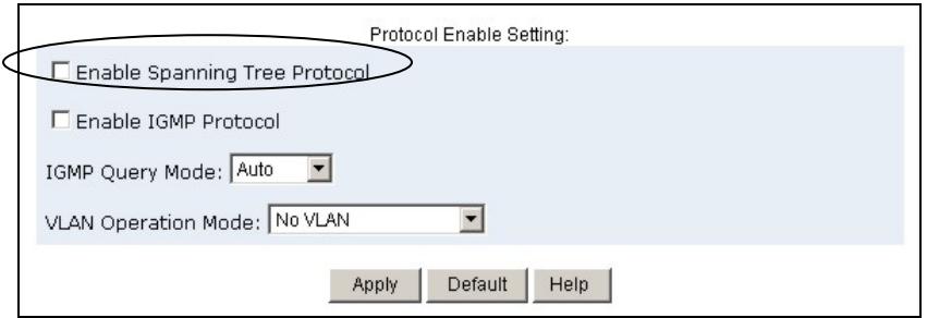 ZYXEL ES-2008 - Activating Spanning Tree Protocol - 1