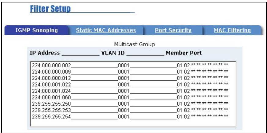 ZYXEL ES-2008 - Viewing IGMP Snooping Information - 1