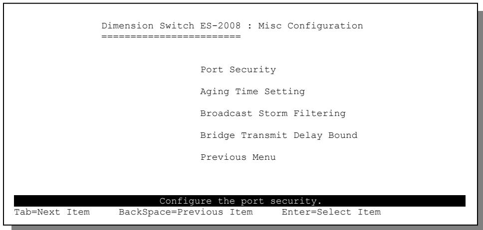 ZYXEL ES-2008 - Miscellaneous Configuration - 1